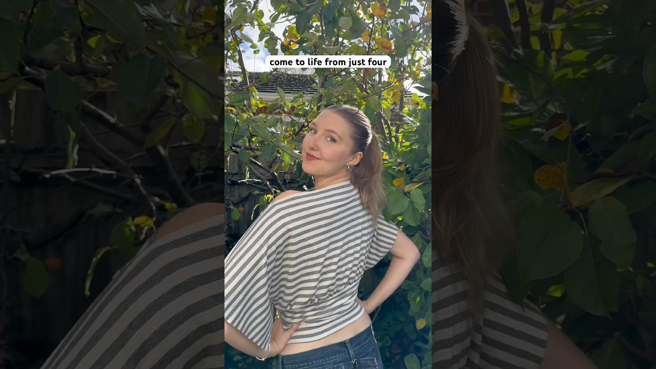 Super Easy Batwing Top Sewing Tutorial 🪡🧵 Making a top from just 4 rectangles!