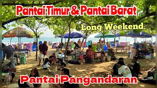 Situasi Long Weekend di Pantai Pangandaran | Minggu Siang