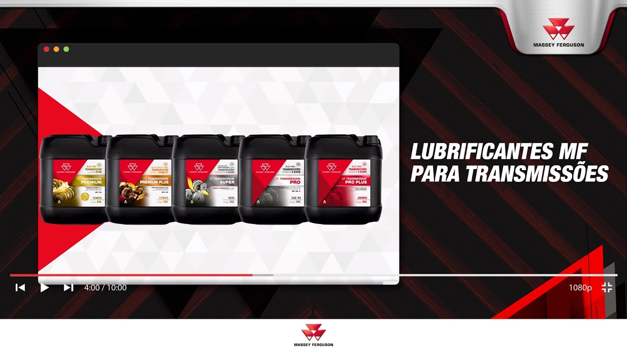 Lubrificantes Genuínos Massey Ferguson Linha para Transmissão YouTube