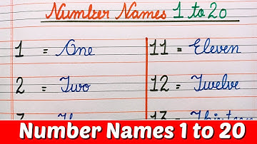 Number Names 1 to 20 | number names spelling | Number Names | Cursive Writing