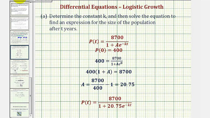 Ex: Logistic Growth Differential Equation