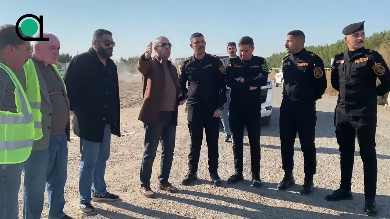 العسافي يزور مشروع فتح مسار الطريق الحلقي بطول كلي 94 كم لمتابعة المقطع المخصص لشركة اشور