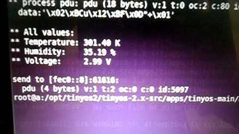 TinyOS  -  CoapBlip - Getting the sensor values!!!!