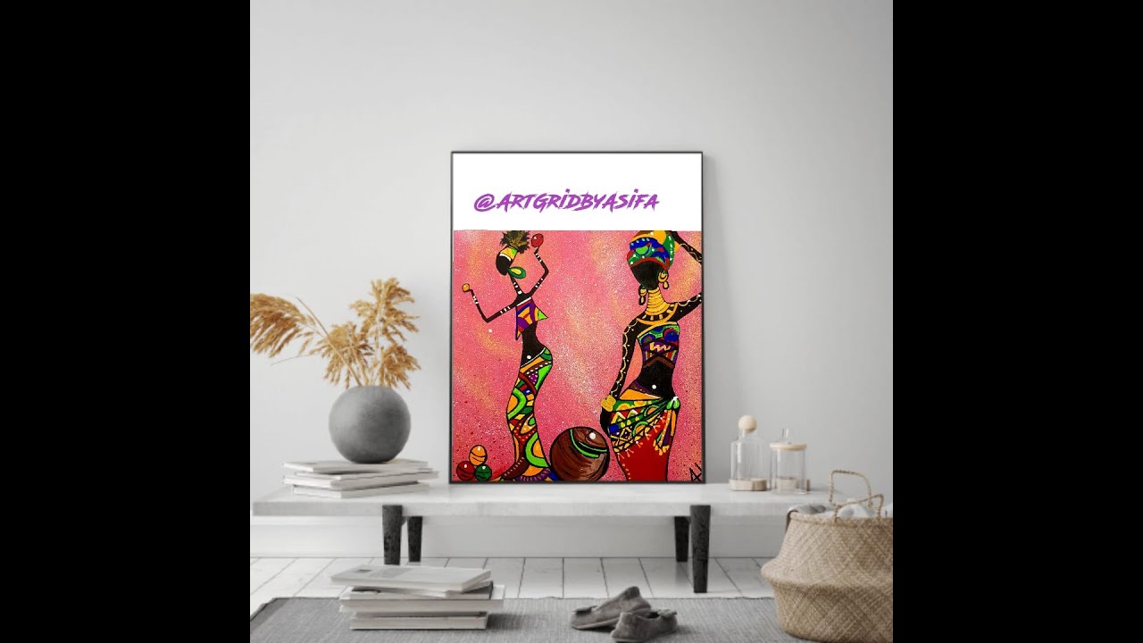 African Art Acrylic Painting By ArtGridByAsifa - YouTube