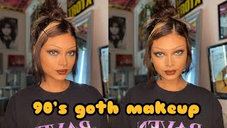 90s goth makeup + hair tutorial (easy)