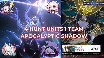 4 HUNT TEAM FEIXIAO + Moze + Topaz + March 7th NEW Apocalyptic Shadow