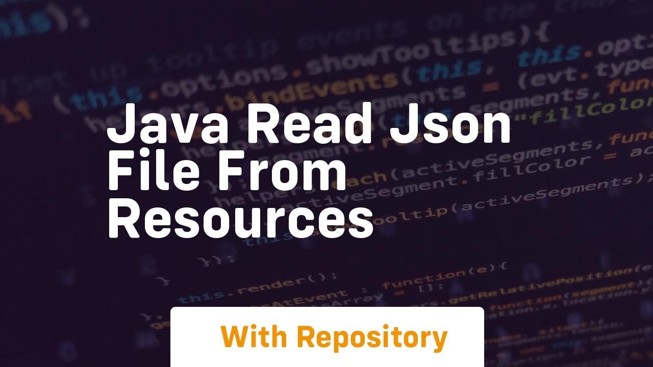 java read json file from resources - YouTube