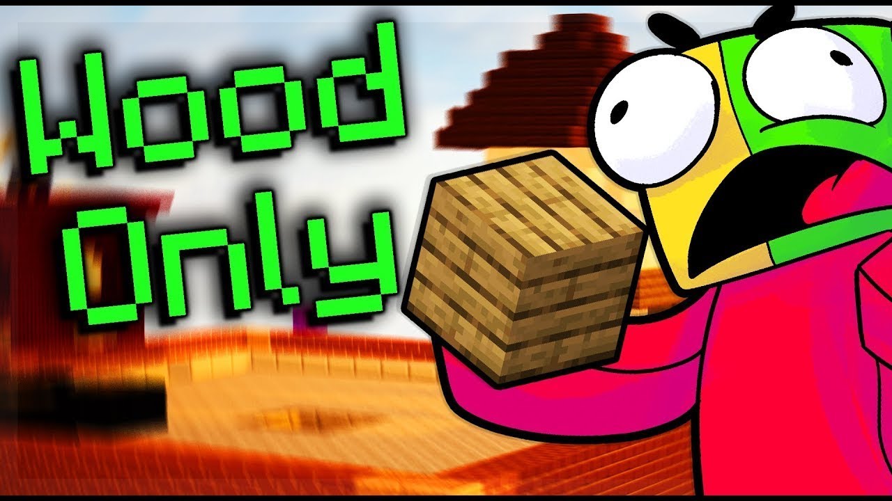 Wood ONLY.. Minecraft Bedwars Challenges w/SuddenK