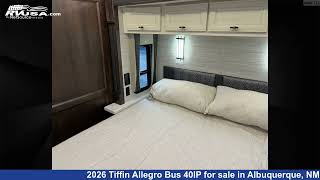 Eye-catching 2026 Tiffin Allegro Bus Class A RV For Sale in Albuquerque, NM | RVUSA.com