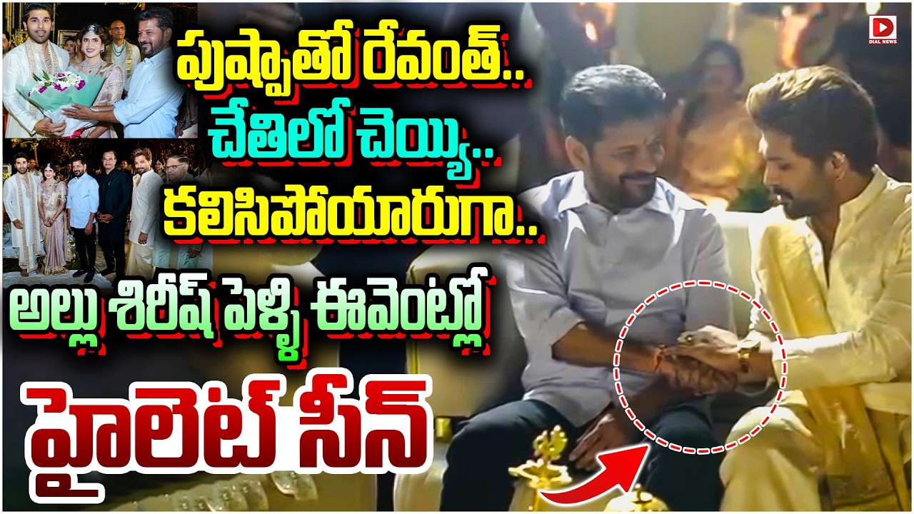పుష్పాతో రేవంత్..చేతిలో చెయ్యి..కలిసిపోయారుగా.. || CM Revanth Reddy Attended To Allu Sirish Marriage