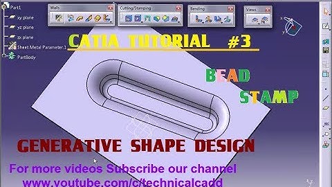 Catia Tutorial | how to create curve stamp on a sheet | Generative sheet metal design