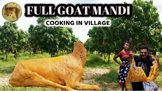 Full Goat Cooking in Village | Cooking 8 KG Goat Arabian Style | Full Goat Mandi