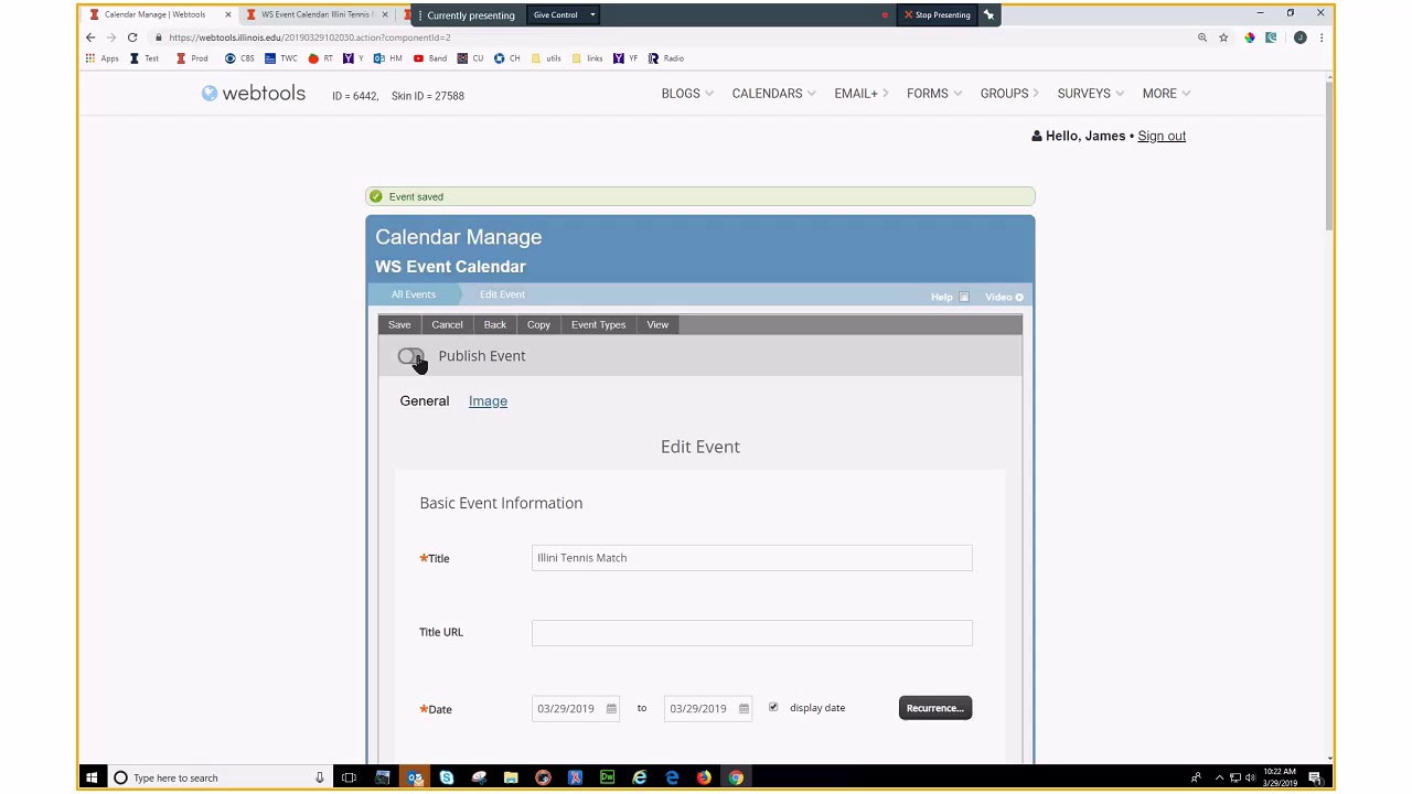 Webtools Calendar Workshop