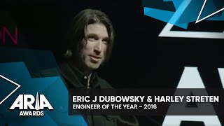 Eric J Dubowsky Harley Streten Win Engineer Of The Year 2016 Aria Awards