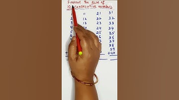 #Maths magic,#trick to Findout the sum of 10 consecutive numbers,@Trending Videos