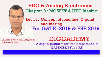 EDC & Analog Electronics Chap 8 MOSFET and FET Biasing L1Concept of load line, Q point and Biasing