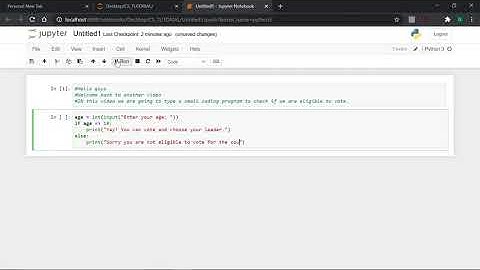 Question 6 :- Checking if you are eligible to vote in Python