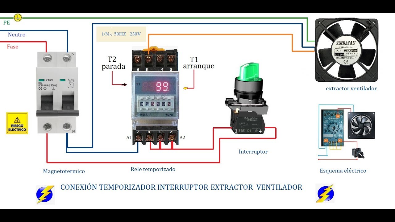 Instalar temporizador apagado extractor - Forocoches