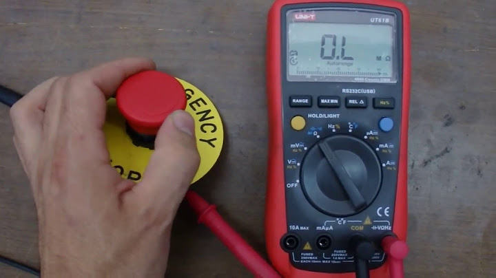 Checking Emergency Stop Button with digital multimeter