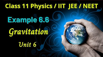 Class 11 | Physics Example 6.6  Gravitation Unit 6 ( Gravitational Potential problem)