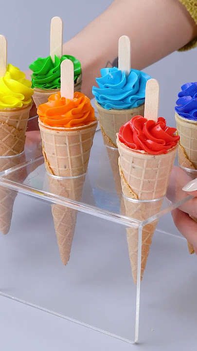 Perfect Rainbow Ice Cream Cone For You #Shorts