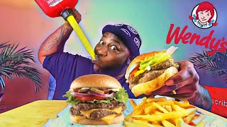 Wendy’s Dave’s Double Cheeseburger MUKBANG | Eating Show | 먹방 먹기