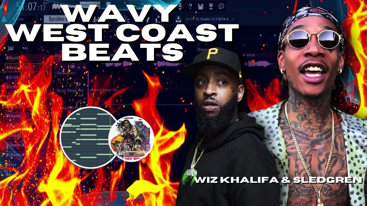 How To Make Wavy West Coast Beats For Wiz Khalifa & Sledgren (Wiz Got WIngs) FL Studio