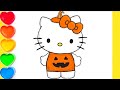 How to draw Hello Kitty for kids/Drawing Painting Coloring Hello Kitty/easy drawing for kids#drawing