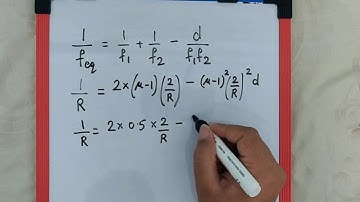 Two convex lenses of radius of curvature R and refractive index µ = 1.5 will have equivalent focal l