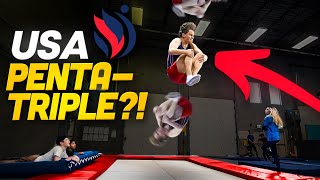 How Many Consecutive Triple Flips Can We Do? | Team USA Gymnasts