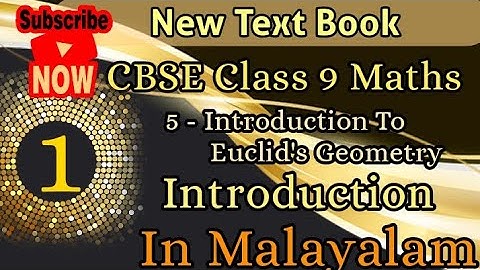 Introduction Of CBSE Class 9 Maths Chapter 5 Introduction To Euclid