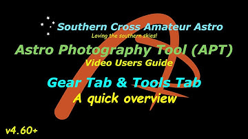 Astro Photography Tool APT User Guide - The Gear & Tools Tabs