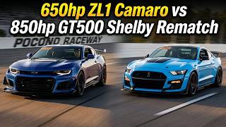 850hp Shelby GT500 vs 650hp ZL1 Camaro: 3 Round Race