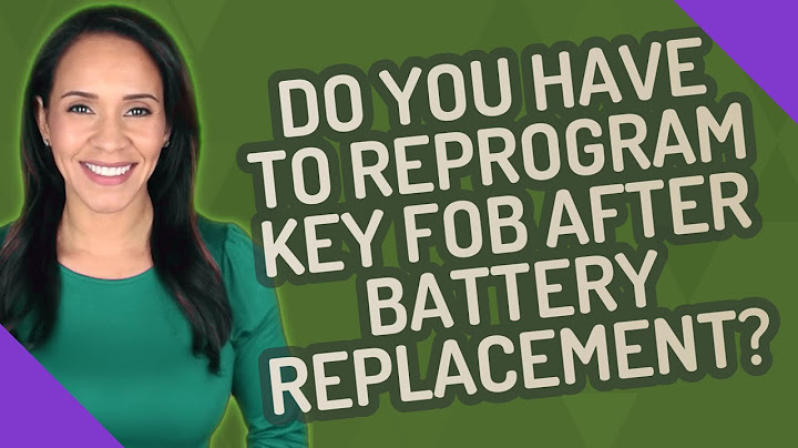 Do you have to reprogram key fob after battery replacement