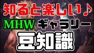 【MHW実況】笑いが止まらねぇｗｗｗこんなギャラリーの見方があったとは！ギャラリー豆知識/モンスターハンターワールド/monster hunter