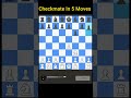 Checkmate In 5 Moves ♟️ Can You Find It? #shorts  #ytshorts  #chess  #checkmate