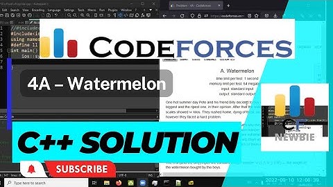 A C++ Solution to Codeforces 4A Watermelon by me