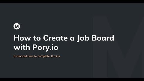 How to Create a Job Board with Pory.io and Airtable