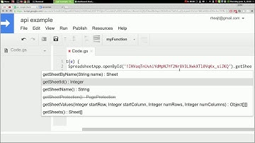 Build the API in Google Script Editor