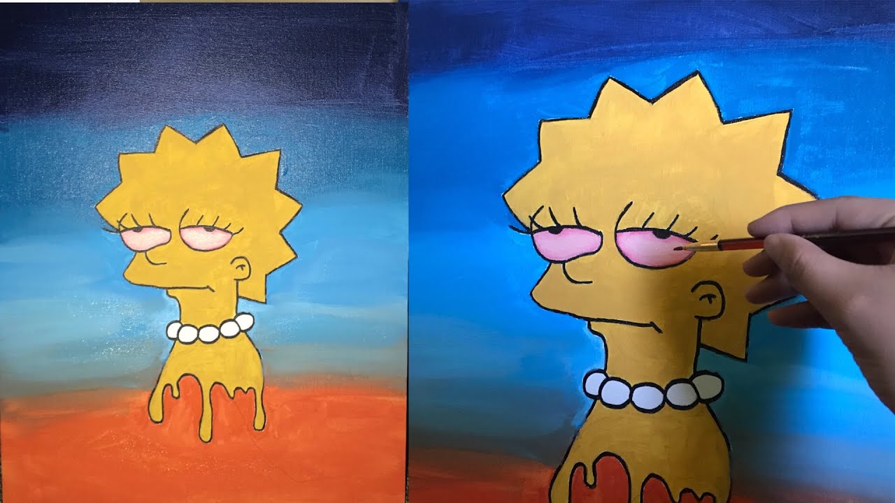 PAINT WITH ME TIME LAPSE High Lisa Simpson - YouTube.