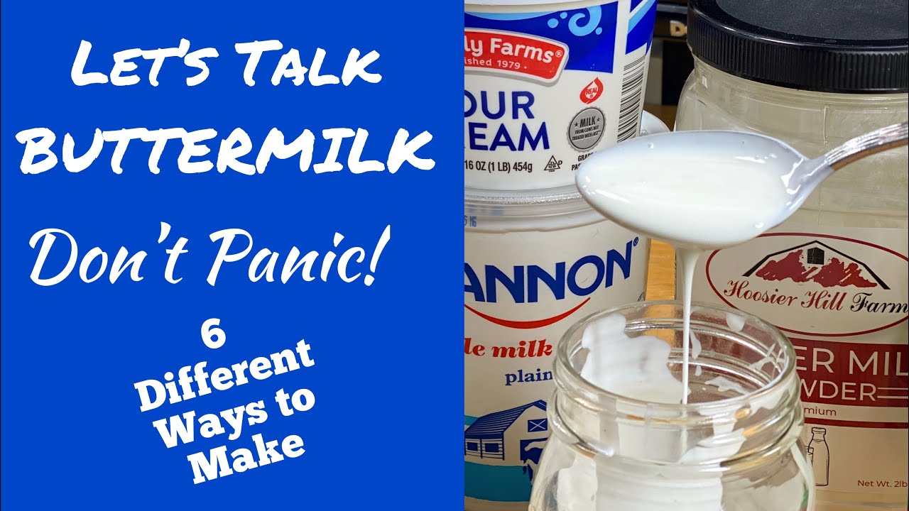OH NO! You NEED Buttermilk for a Recipe!! Don't Panic! 6 Substitutes