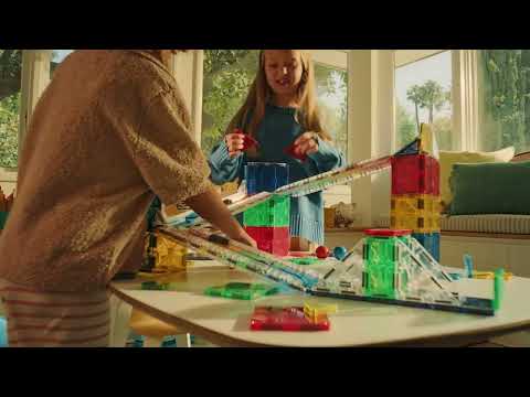 MAGNA-TILES® Rail Racers Deluxe 90-Piece Magnetic Construction Set