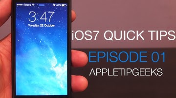 iOS 7 Quick Tips Episode 01