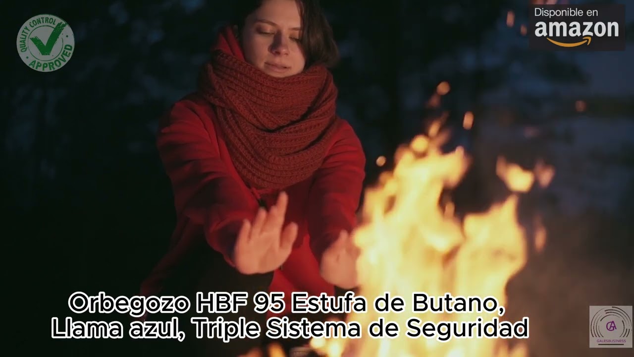 Orbegozo HBF 95 Estufa de Butano, Llama azul, Triple Sistema de