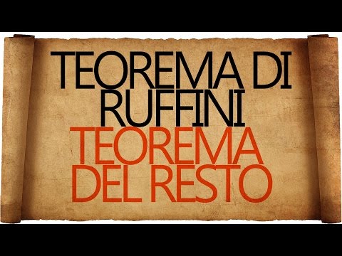 Video: Nel teorema del resto?