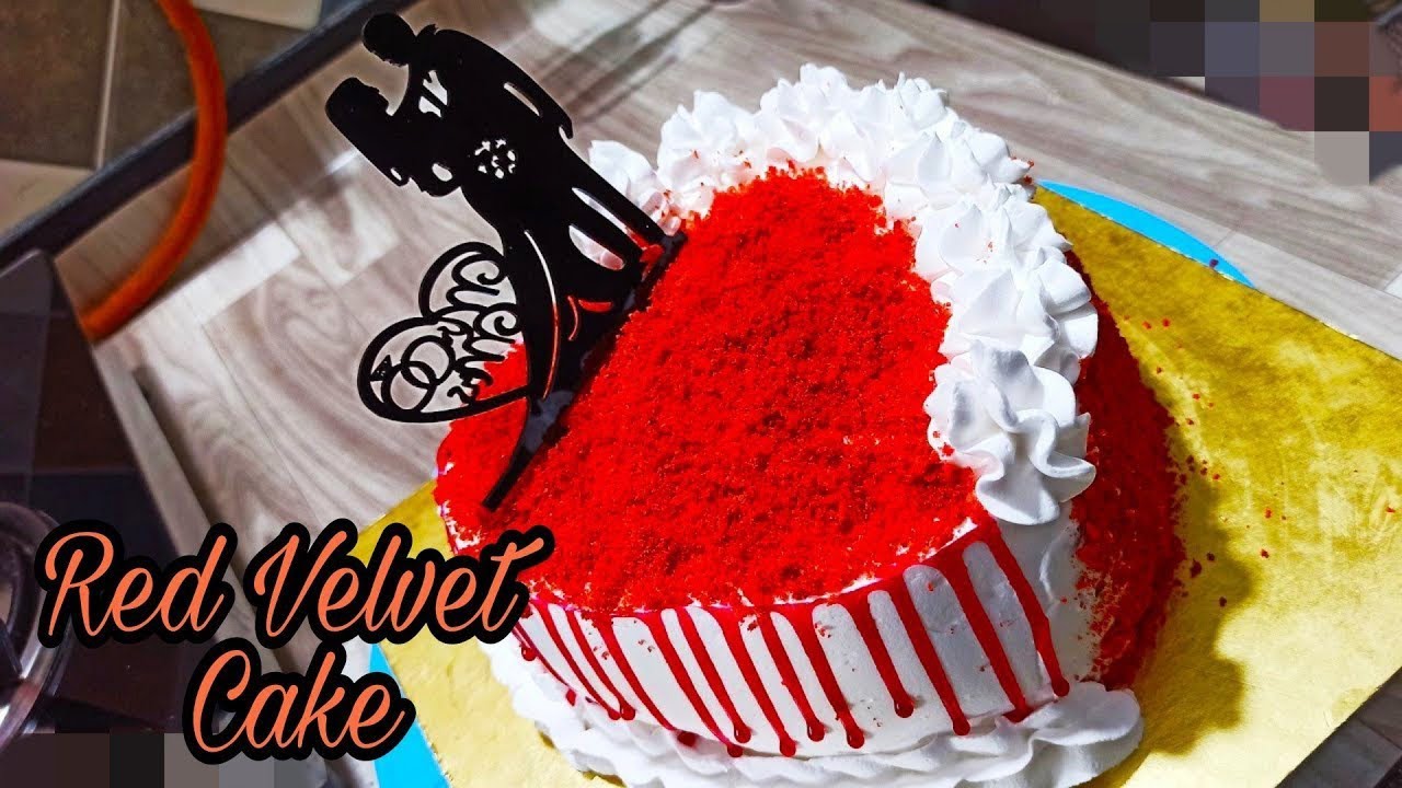 Red Velvet Cake Heart Shape | Red Velvet Cake With Cream Cheese Frosting Without Oven, Egg - YouTube