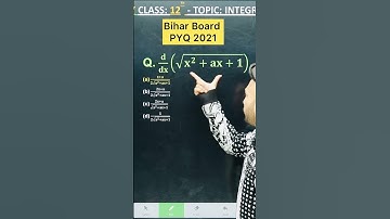 1 Marks Question || Bihar Board PYQ 2021 | Differentiation Chapter 5 Class 12 Board Exam 2025