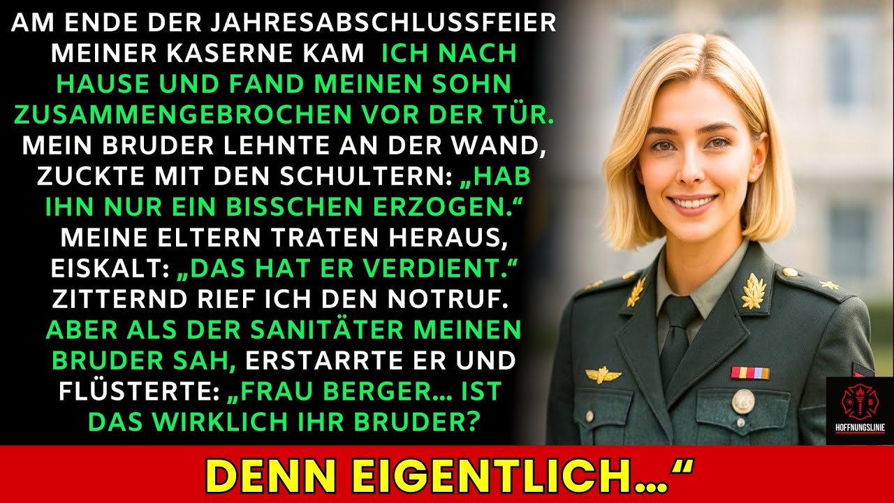 Nach der Kasernenfeier fand ich meinen Sohn bewusstlos – der Sanitäter enthüllte die Wahrheit