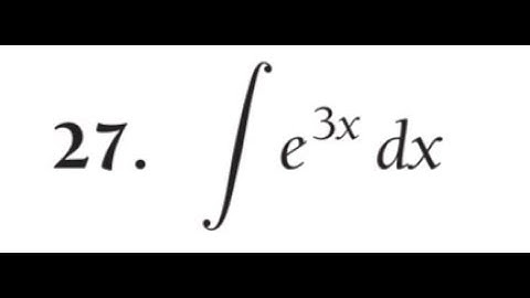 Find the integral of e^3x dx