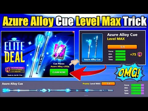 Brand New Azure Alloy Cue LEVEL MAX Trick 